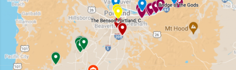 Map of the Portland tour sites for SIA 2022